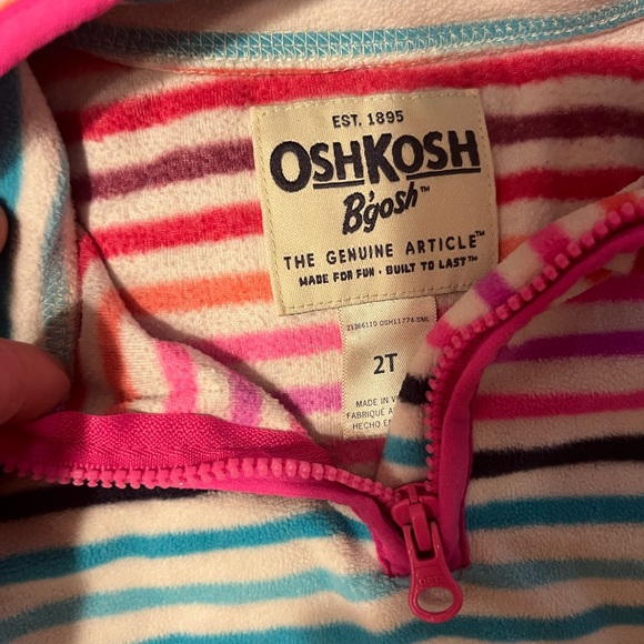 Oshkosh & Carters stripes fleece sweater - Picture 2 of 2